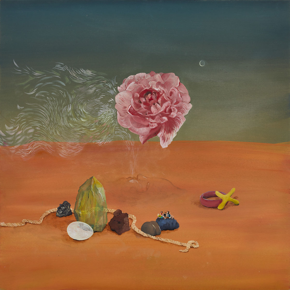 HISTOIRE DES HOMMES CREUX ET DE LA ROSE AMÈRE Huile sur bois, 30x30cm 2021